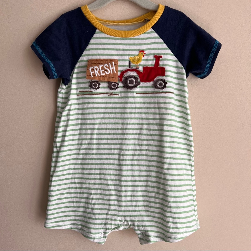 Mud Pie tractor/farm jon jon | 12-18M Toddler boy